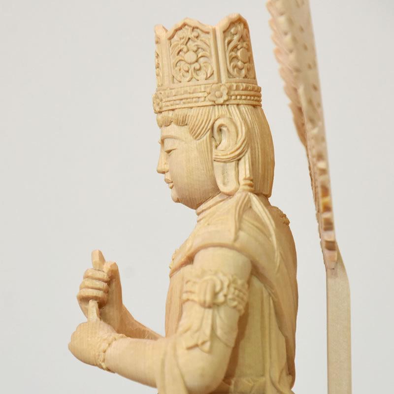 木彫り仏像 【大日如来立像】 桧木（ヒノキ） 立5.0寸 : 海宇工芸館