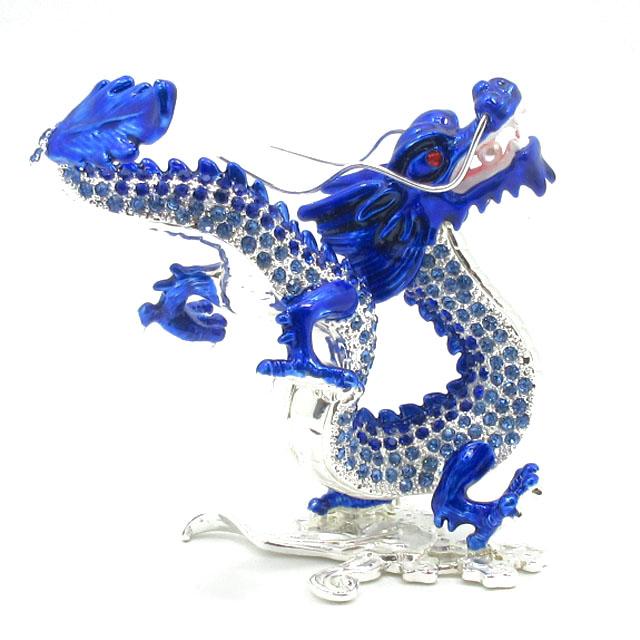 龍 置物 青龍 風水 青龍の置物 ラインストーン 風水龍 きらきら 龍の