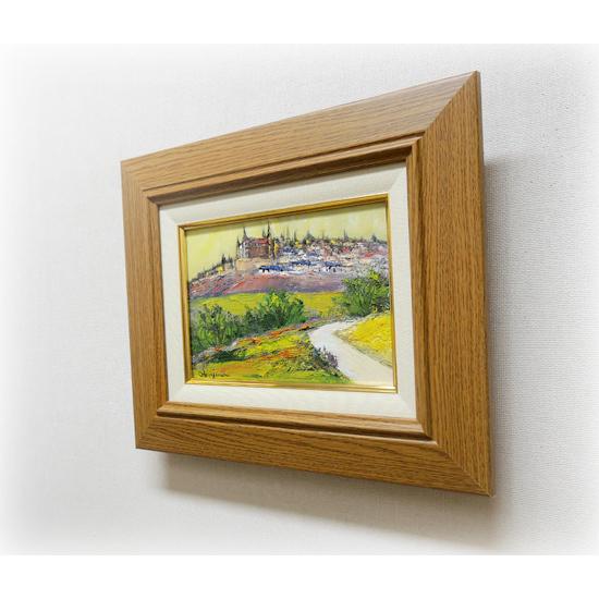 銀杏と御社橋 油絵 額縁付き 銀杏と御社橋 油絵 額縁付き