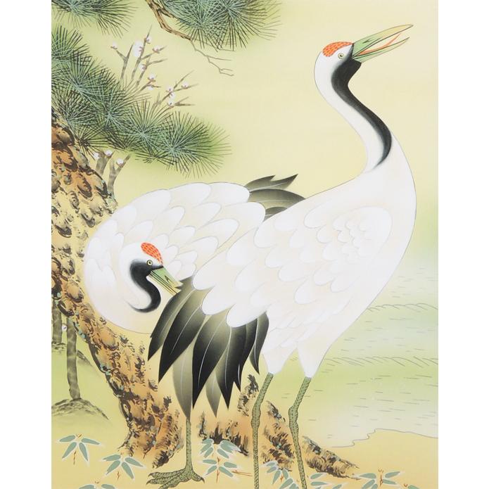 掛け軸 松竹梅鶴亀 (吉田瑞光) （掛軸小物なし） 【掛軸】【一間床