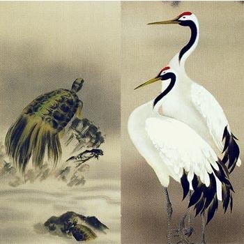 鶴の掛軸 2羽のデザイン 鶴の掛軸 2羽のデザイン 2025年
