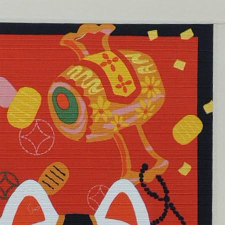 モダン掛け軸 開運のタペストリー 招き猫 【掛軸】【一間床・半間床