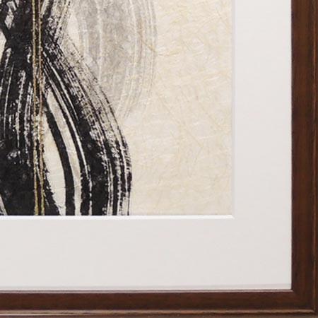 絵画（手漉き和紙と墨） 墨神 【肉筆】【抽象画】【変型特寸