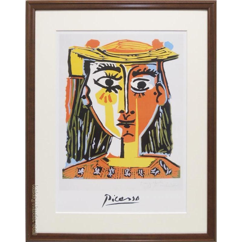 ピカソ 絵画 帽子を被った婦人 アートポスター 【複製】【アート