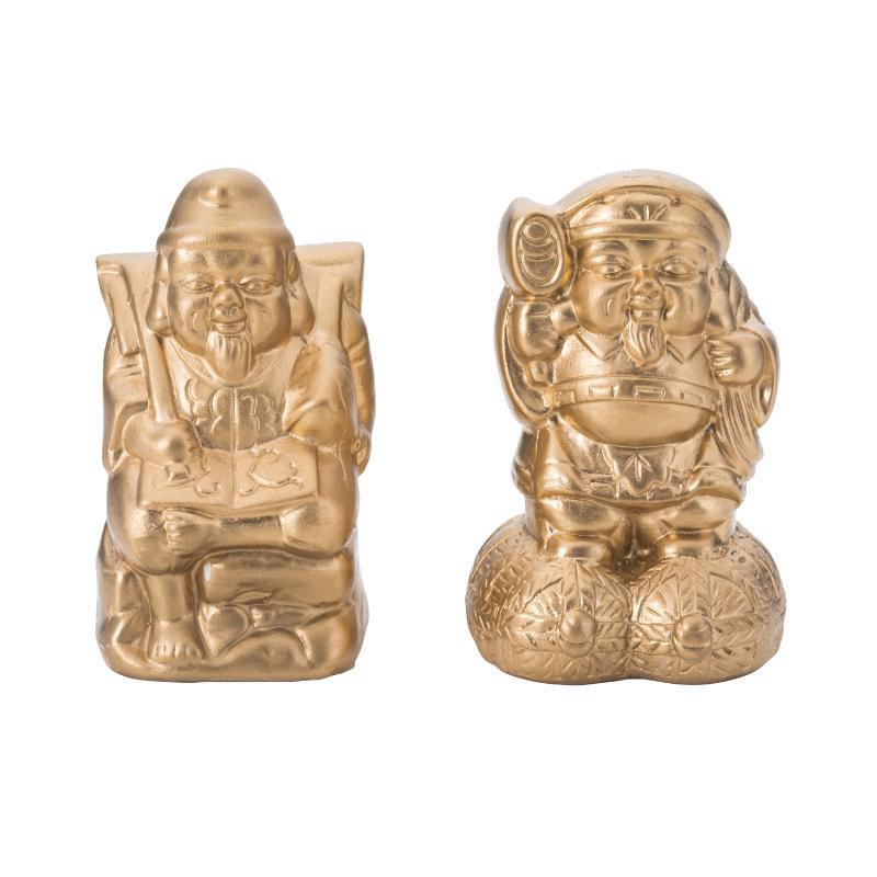 神棚の里 神棚 神具 置物 二福神 5寸 商売繁盛 恵比寿様 大黒様 瀬戸物