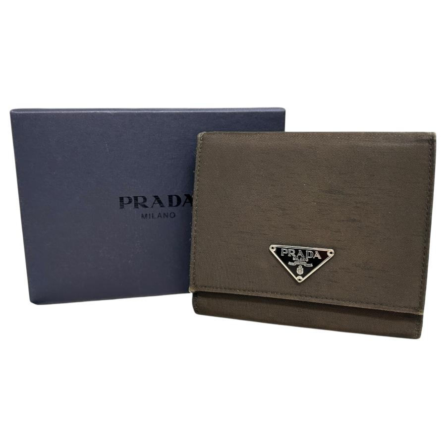 PRADA（プラダ） M176 三つ折り財布 ナイロン 三角ロゴプレート