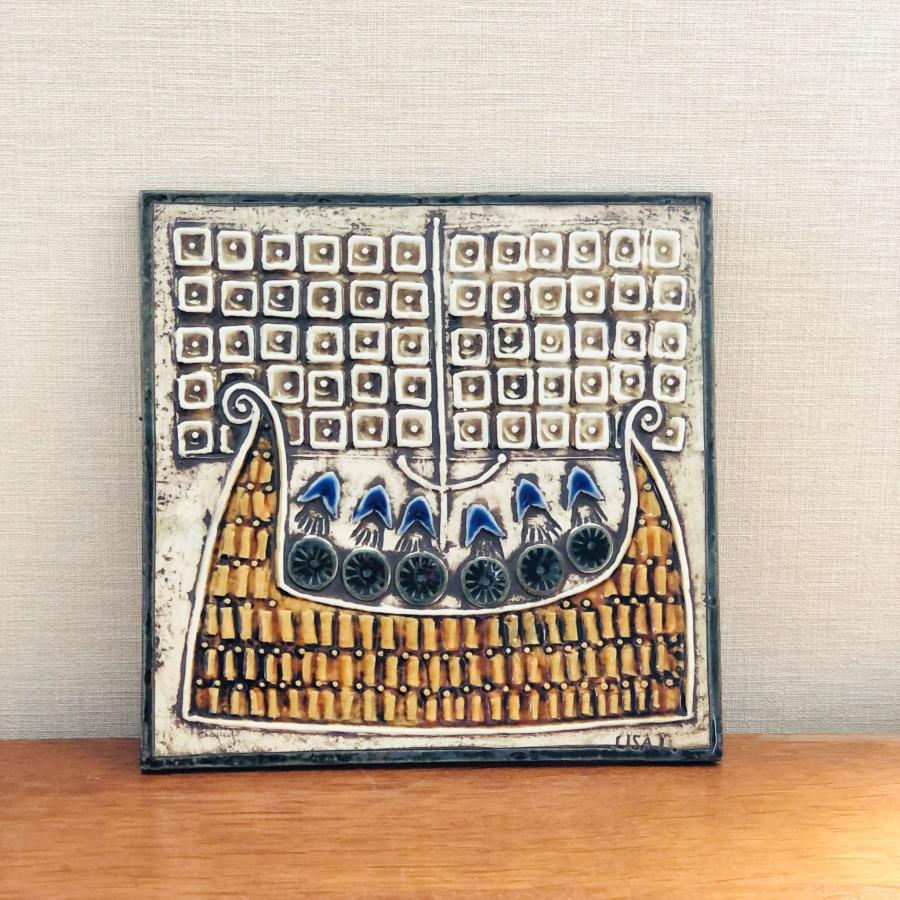 北欧 Gustavsberg Lisa Larson UNIK グスタフスベリ リサラーソン 陶板