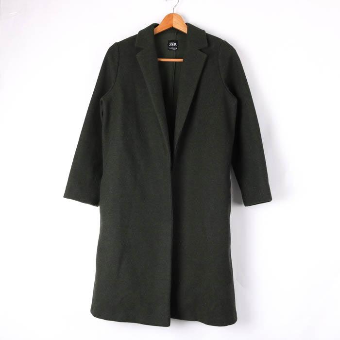ZARA（ザラ） チェスターコート ロングコート 襟付 シンプル 無地