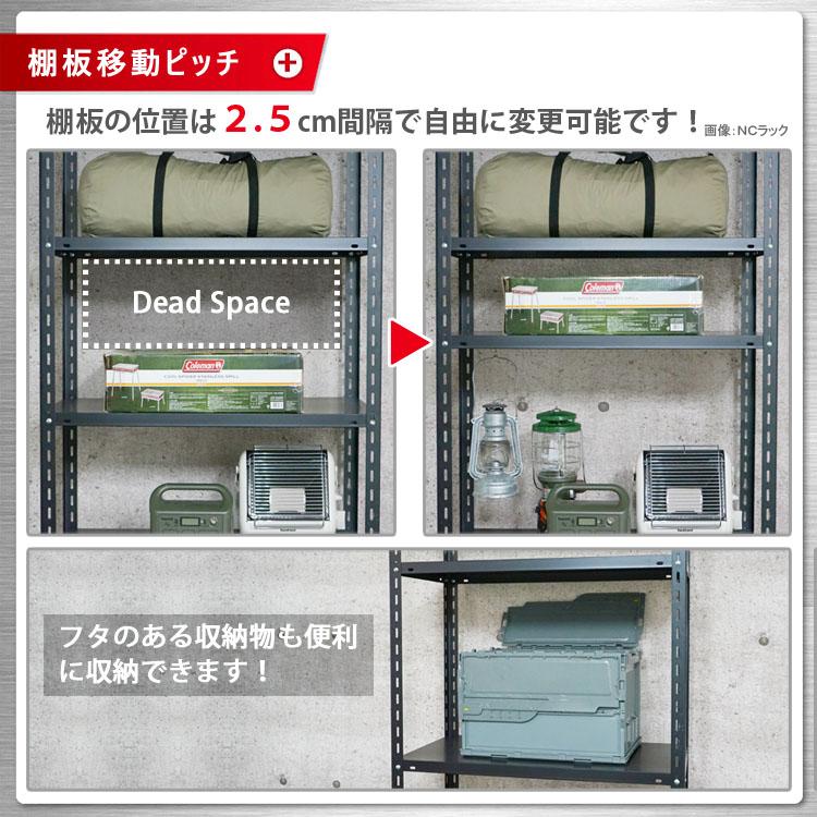 キタジマ スチールラック 幅180 奥行60 高さ180cm 4段 スチール棚 業務