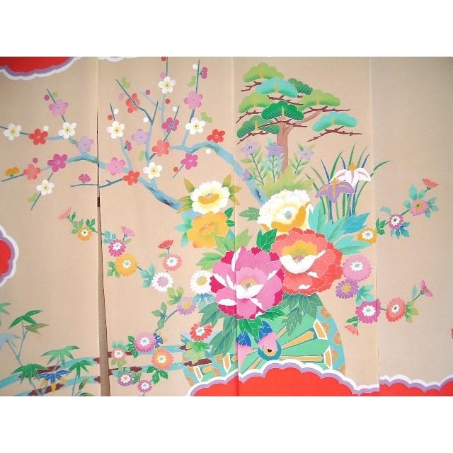 加賀友禅 花嫁のれん 花嫁暖簾 花車2 本染め 花嫁のれん号 花嫁のれん