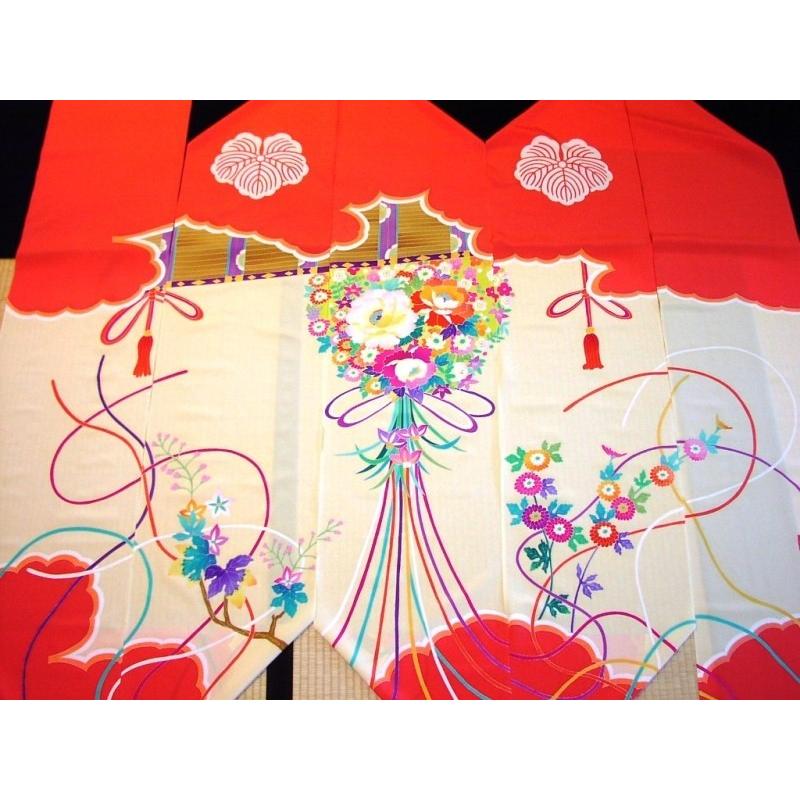 加賀友禅 花嫁のれん 花嫁暖簾 くす玉1 本染め 花嫁のれん号 花嫁