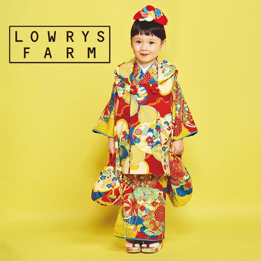 NISHIORI LOWRYS FARM 七五三 レンタル 女の子 3歳 着物 被布 753着物