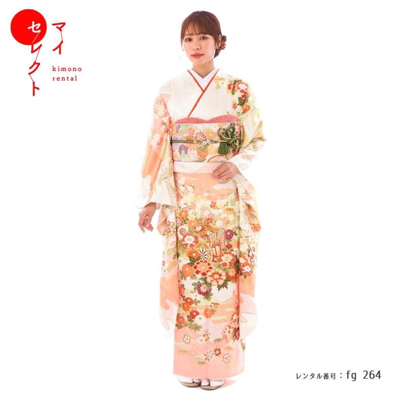 振袖レンタル 吉澤友禅 正絹 fg-264b フルセット一式 着物 人気 ネット