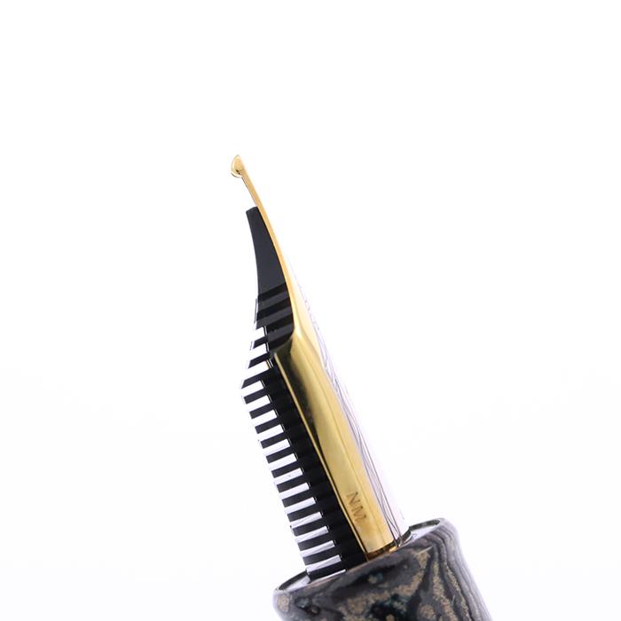 セーラー万年筆 万年筆 セーラー 長刀研ぎエボナイト 雪景 中字 中古