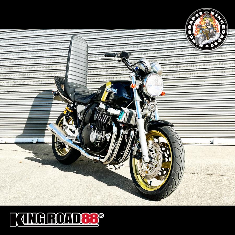 ヤマハ XJR400 前期 4HM KingRoad88 ロングシート 艶消し ブラック 三