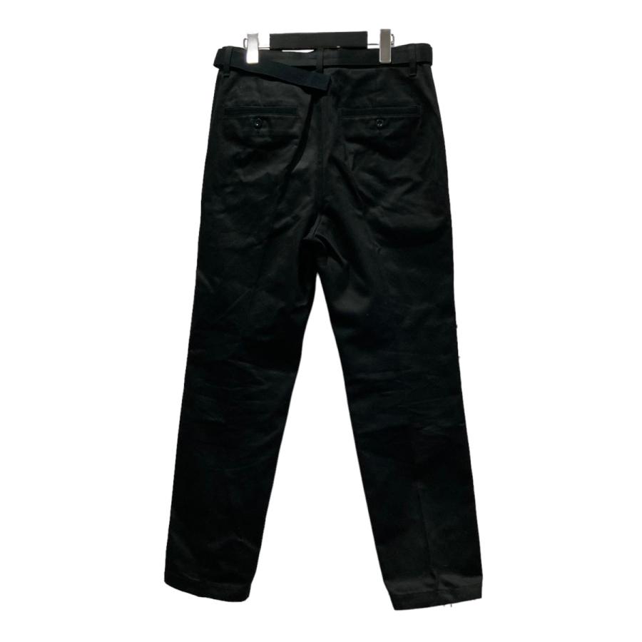sacai】ベルテッド コットンチノパンツ ブラック サイズ2