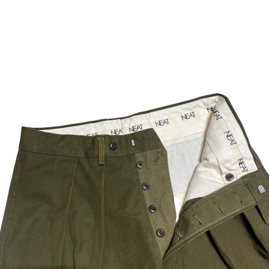 NEAT プリーツ入り チノパン オリーブ NEAT｜NEAT Chino - Dark Olive