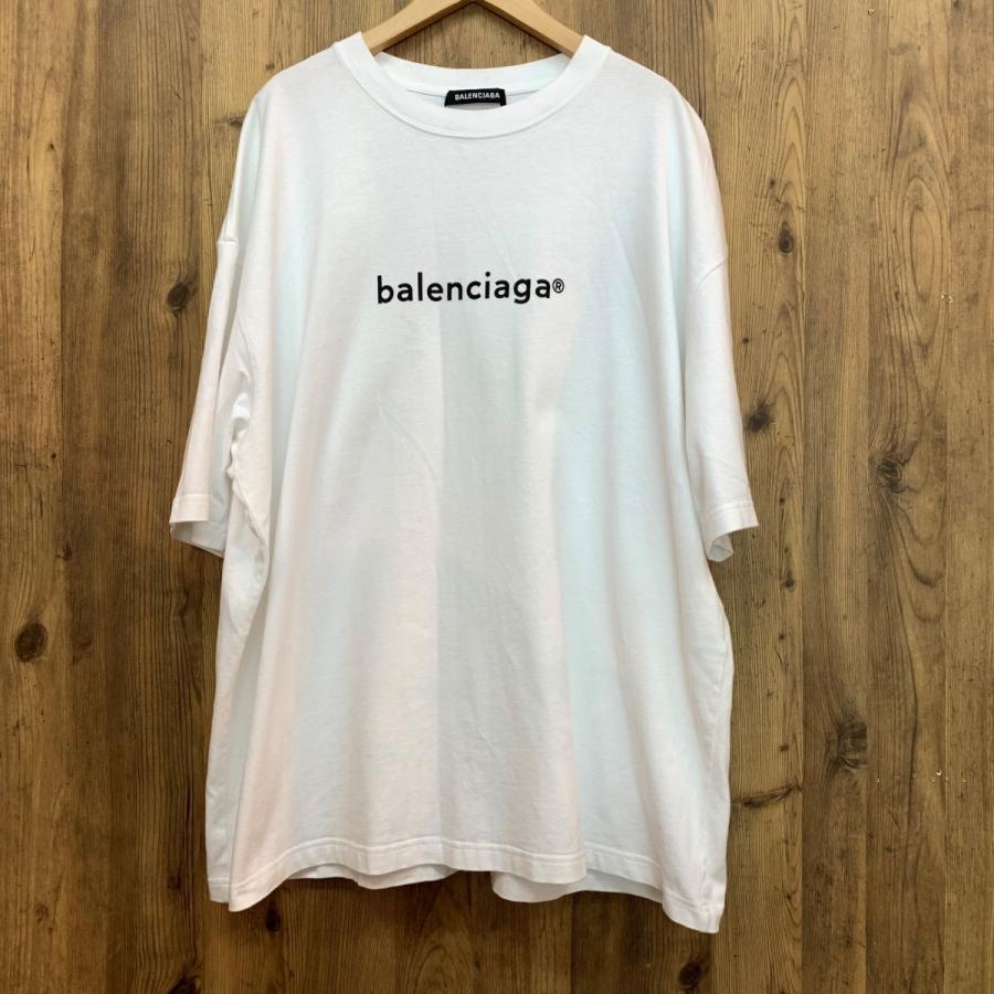 BALENCIAGA バレンシアガ ロゴTシャツ ホワイト XLサイズ 【津山店