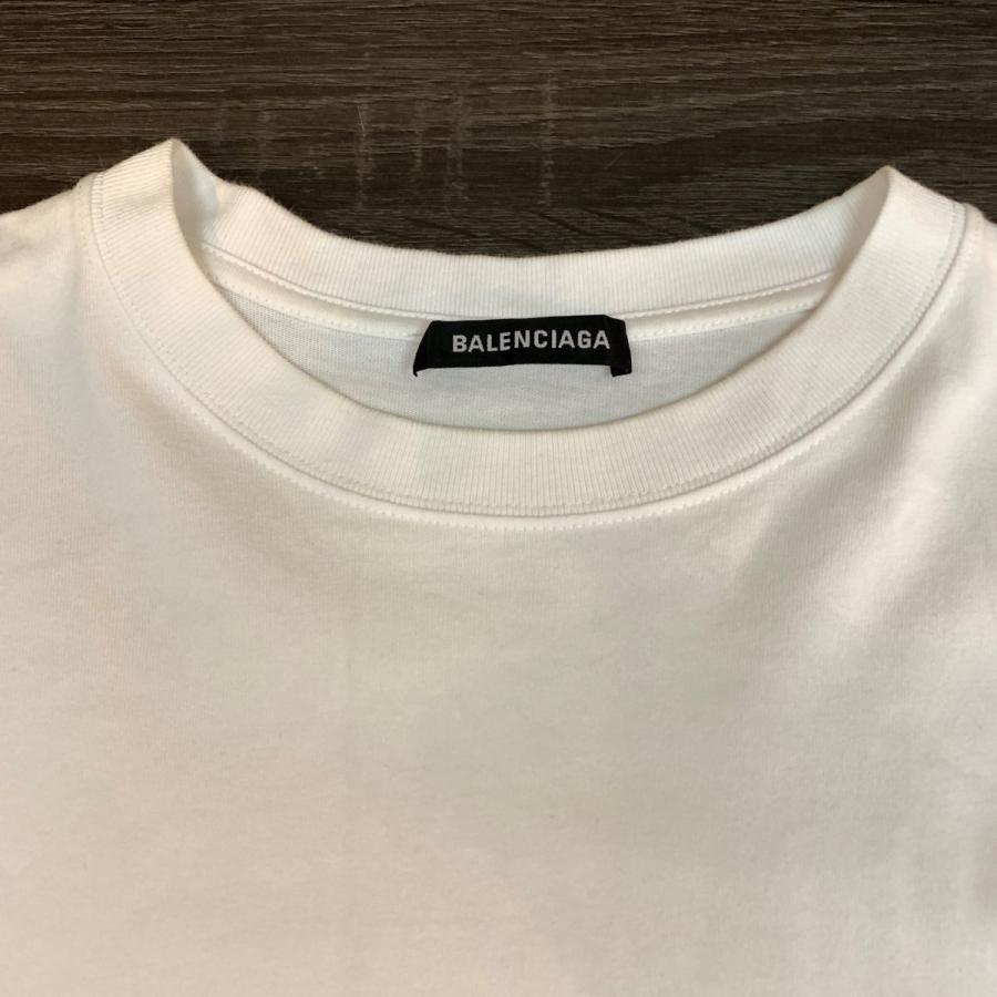 BALENCIAGA バレンシアガ ロゴTシャツ ホワイト XLサイズ 【津山店