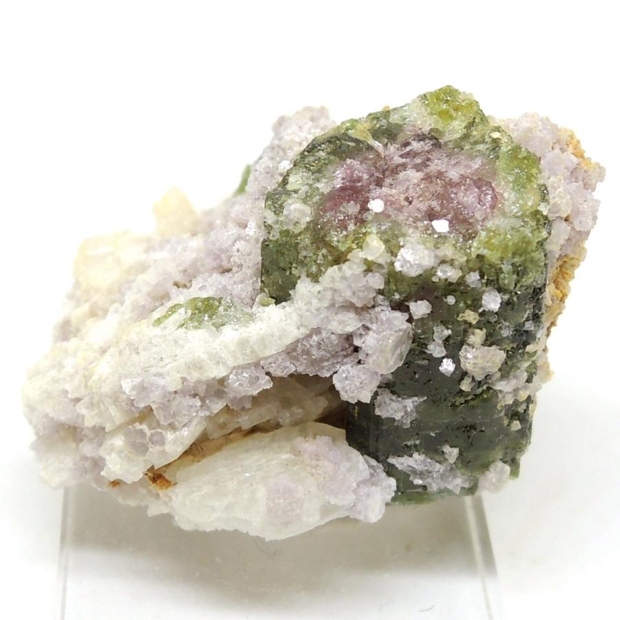 ウォーターメロントルマリン 母岩付き 原石 トルマリン 電気石