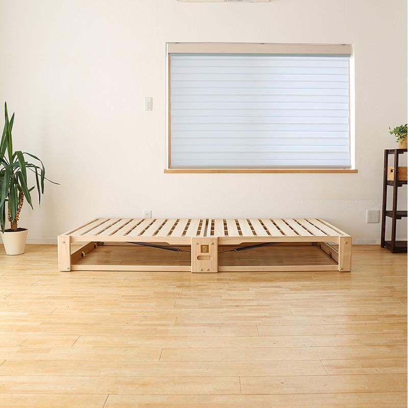 桐らくね プレミアム24 【日本製】 総桐製 すのこ折りたたみベッド