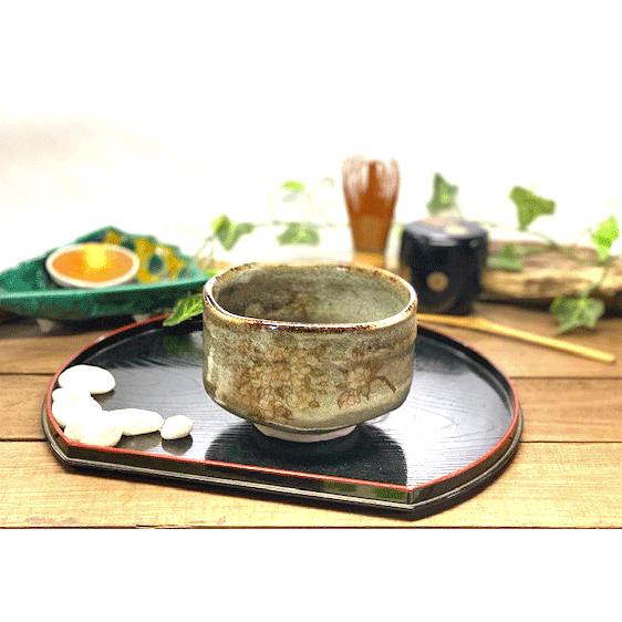 九谷焼 高級 陶磁器 抹茶碗 しだれ桜 中絵 （Kutani matcha bowl