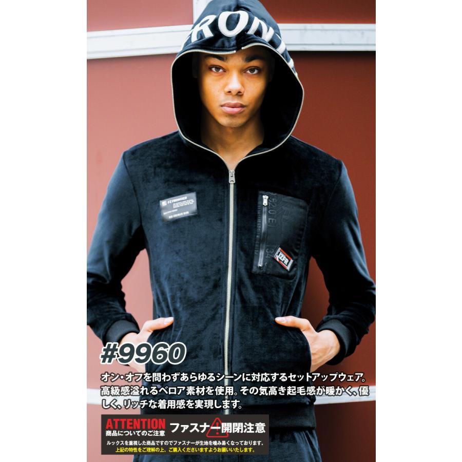 I'Z FRONTIER アイズフロンティア ストレッチベロアフーディッド