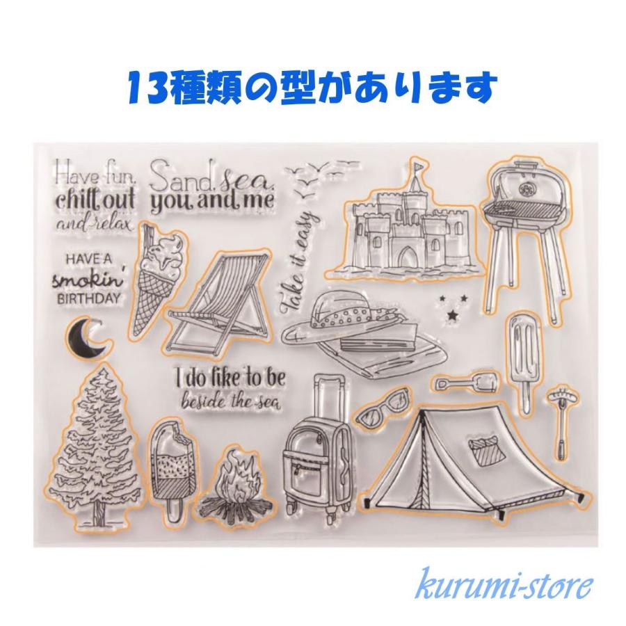 クリアスタンプ カッティングダイ キャンプ 海外 ペーパークラフト