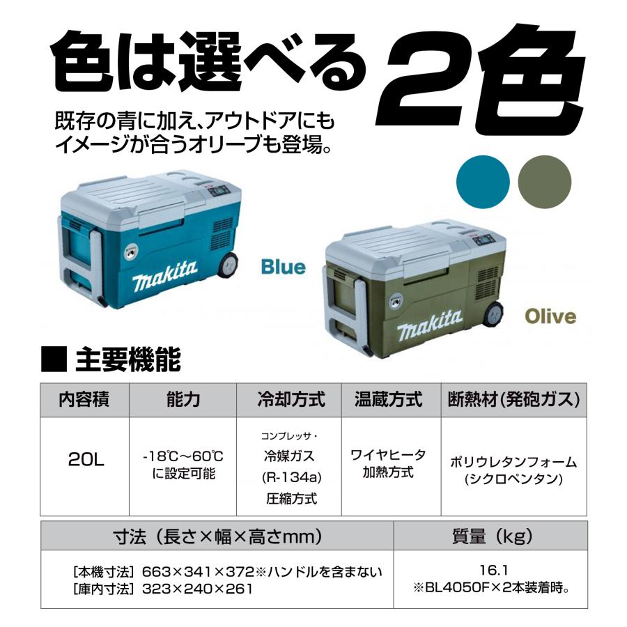 マキタ（makita） 冷温庫 ポータブル冷温庫 CW001GZ 20L 冷蔵庫