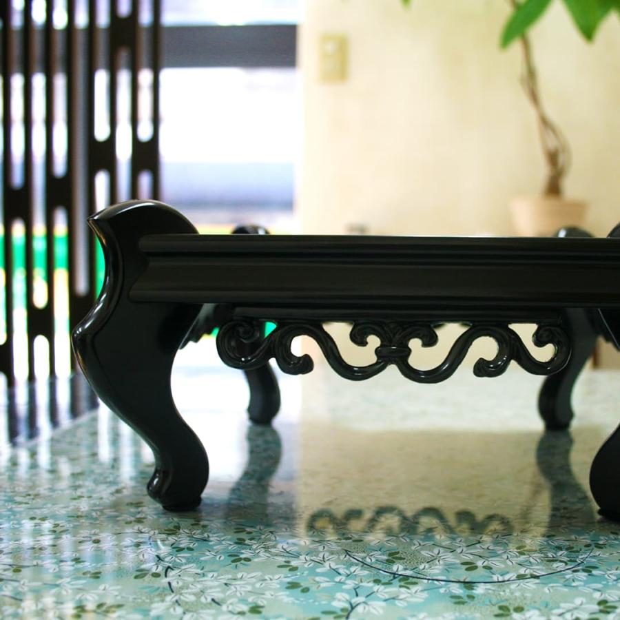 花台 木製_小卓 香炉台 黒丹調335-k-08 リビング 床の間に 送料無料 花