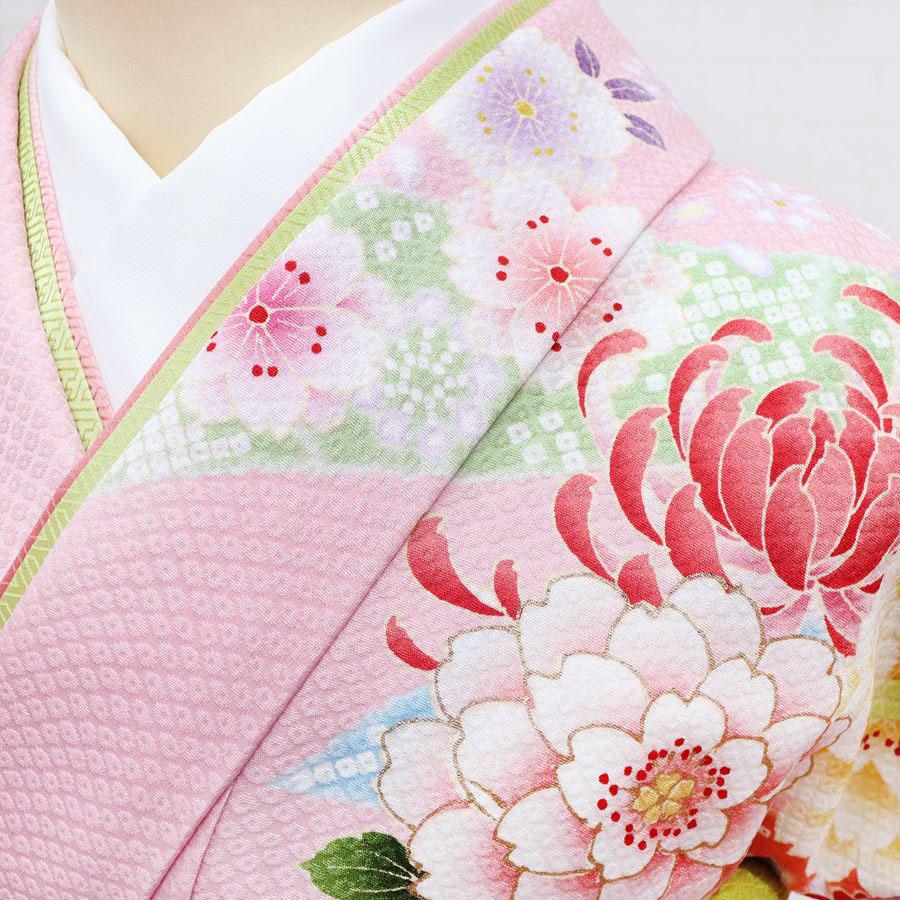 振袖 中古 フルセット 販売 正絹 リサイクル 仕立て上がり 着物 ピンク