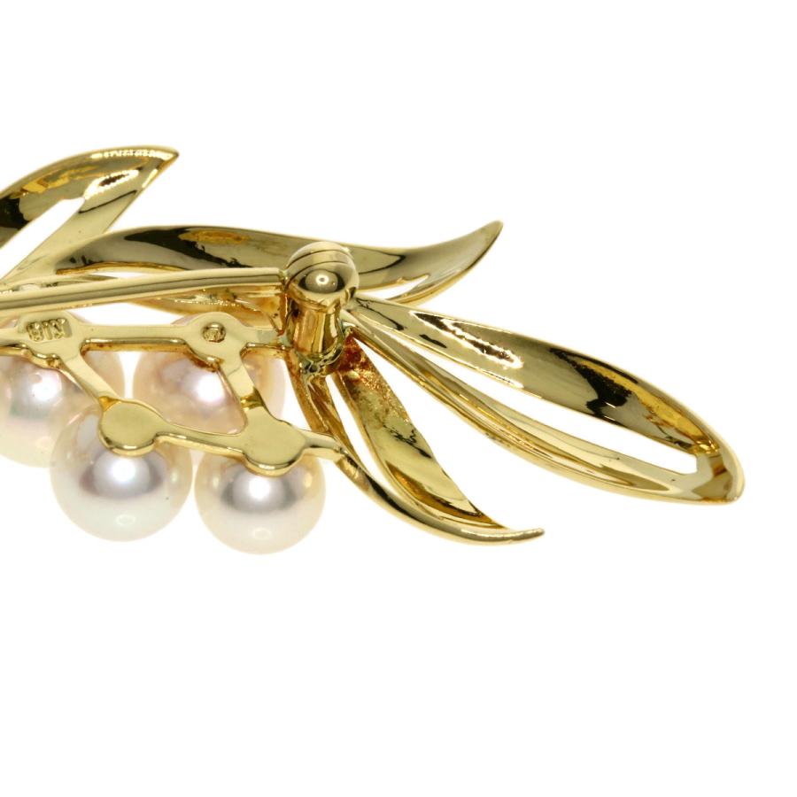 MIKIMOTO（ミキモト） パール 真珠 ブローチ K18イエローゴールド