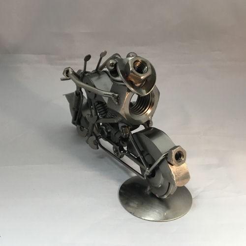 メタルクラフト バイク かえる ジャンクアート 金属アート 鉄 カエル