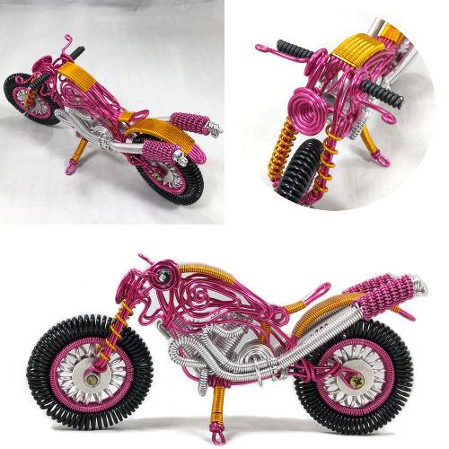 針金アート バイク ワイヤーアート オートバイ 手作り ハンドメイド