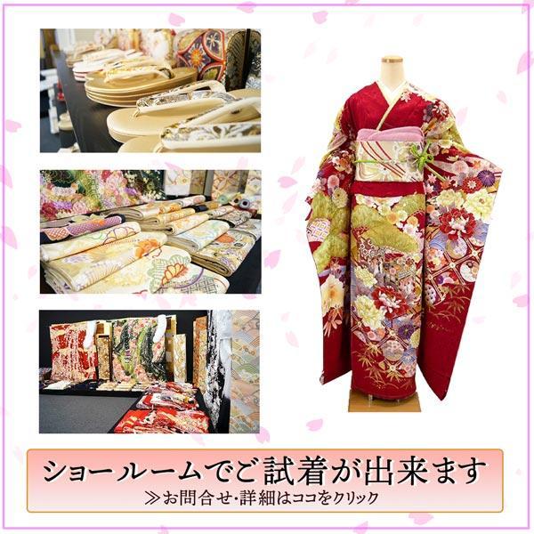 セール＞仕立付 総絞り 古典柄 正絹総絞り振袖 単品 刺繍入り f-034 赤