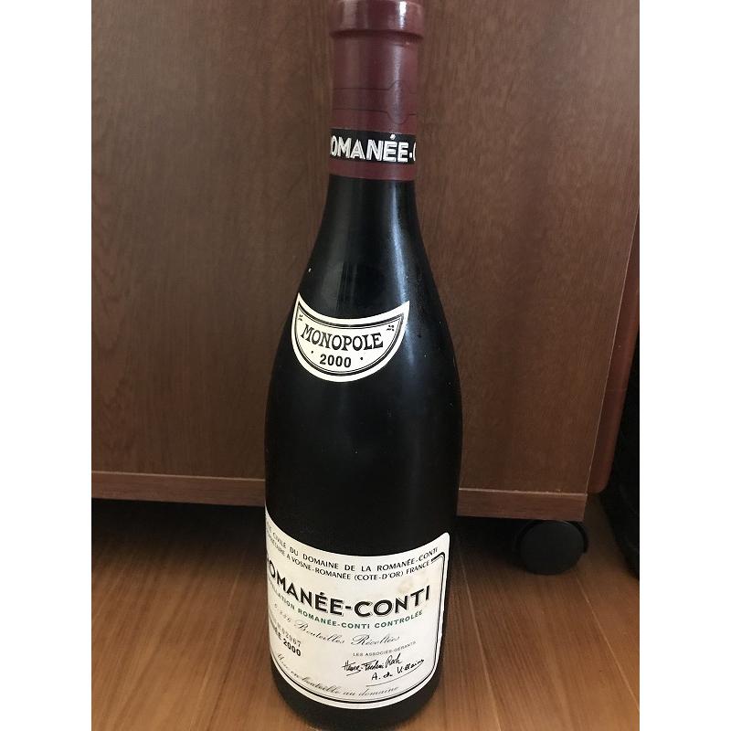ロマネコンティ Romanee conti 空き瓶 DRC2000年 コルク付き DRC