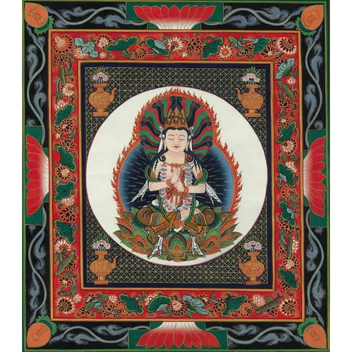 肉筆仏画 大日如来(金剛界一印会) : 仏像仏画チベット美術卸の天竺堂