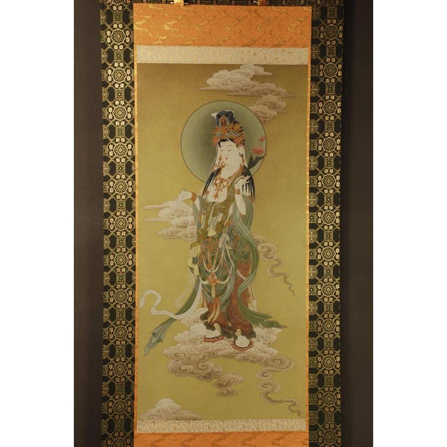 75*Z340)*絵画 日本画掛軸 仏画 骨董 茶道具掛軸 75*Z340)*