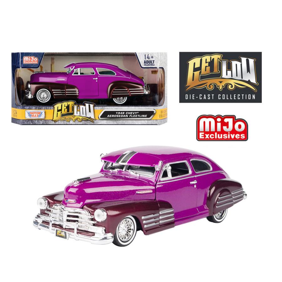 ミニカー 1/24 MOTORMAX 1948 シボレー フリートライン ローライダー