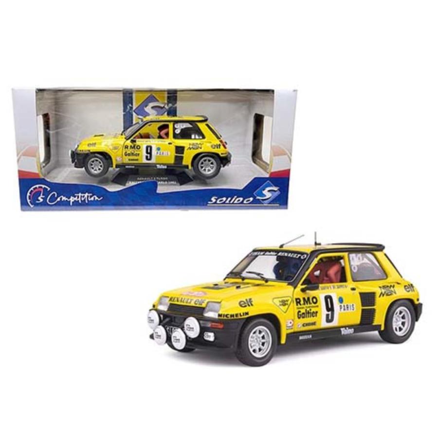ミニカー 1/18 ルノー 5 ターボ ＃9 黄色 Solido Renault 5 Turbo