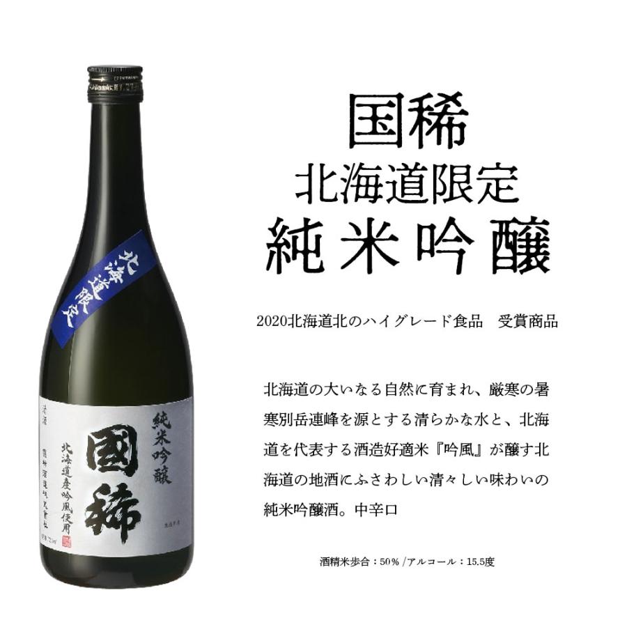 男山 【送料込】ギフト青箱 北海道の地酒 [国稀 男山 千歳鶴] 純米吟醸