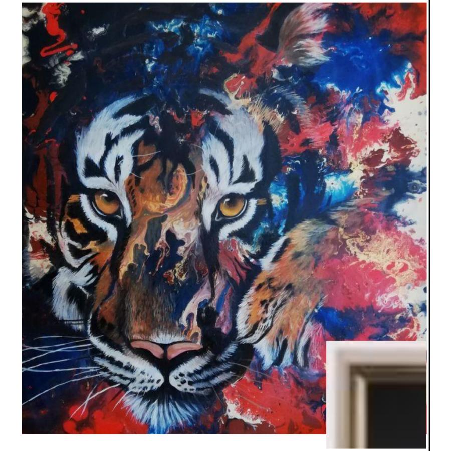 アートフレーム ピグメントラ タイガー クリスタルピクチャー 額絵