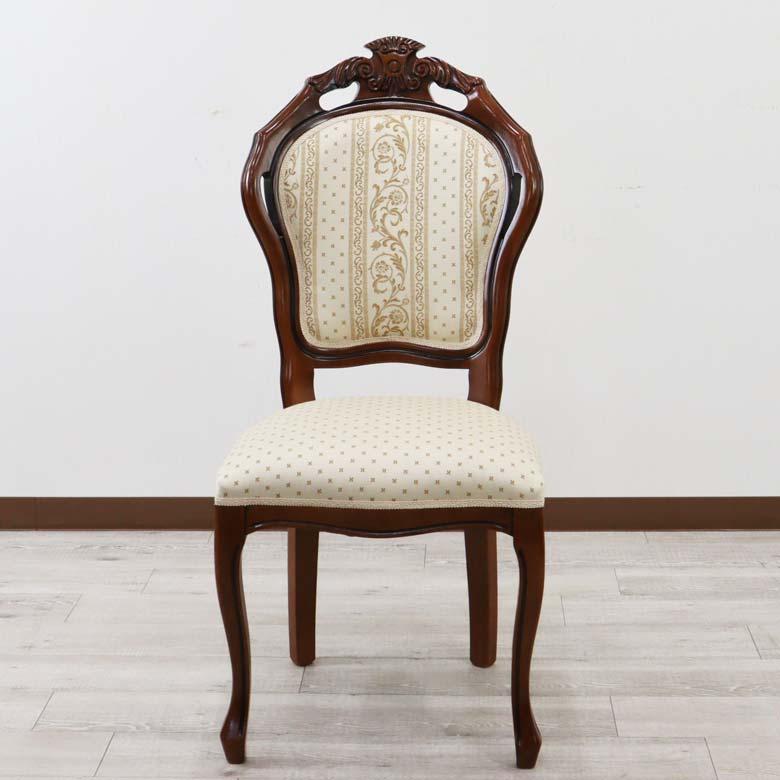 イタリア ダイニングチェア 猫脚 ベージュ 完成品 イス ヴェローナ