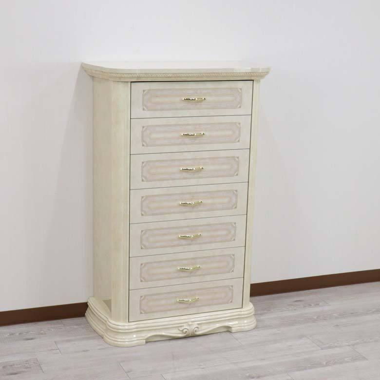 サルタレッリ アマルフィ 7段チェスト アイボリー イタリア