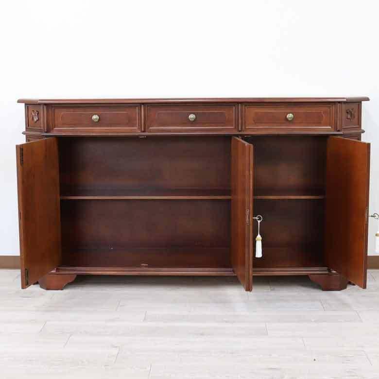 イタリア キャビネット サイドボード 170cm幅 象嵌 アンティーク