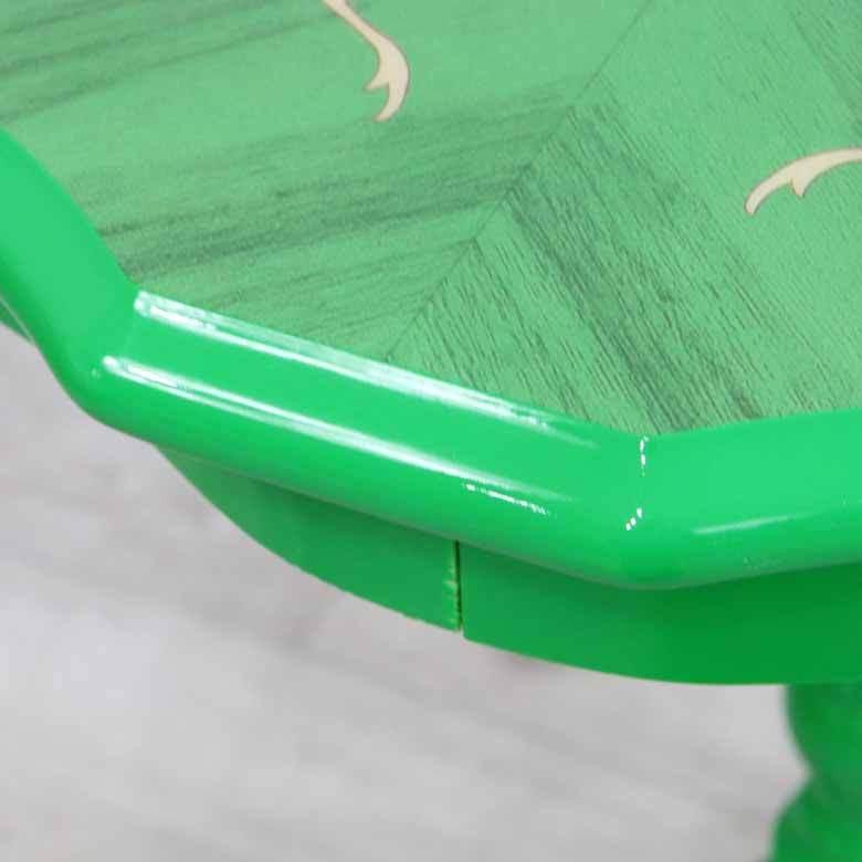 ティーテーブル グリーン イタリア 55cm 象嵌 カフェテーブル モザイク