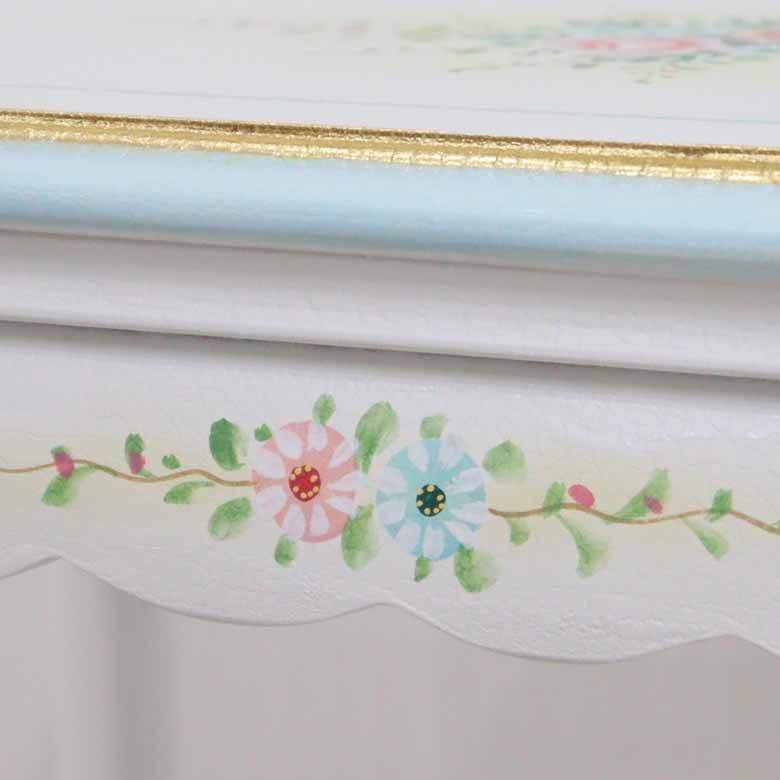 ロココ ネストテーブル 猫脚 サイドテーブル 白家具 ロココ調