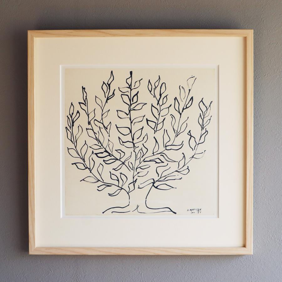 アンリ・マティス 「低木」アートポスター（フレーム付き） / Henri