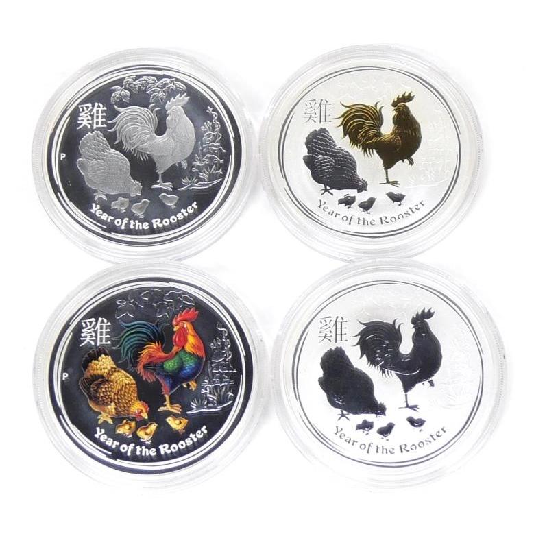 パースミント オーストラリア 干支 鶏 銀貨 酉 2017年 4枚セット