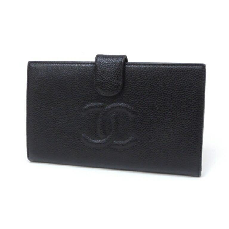 CHANEL（シャネル） 二つ折り財布 手帳型財布 ココマーク A13498 黒
